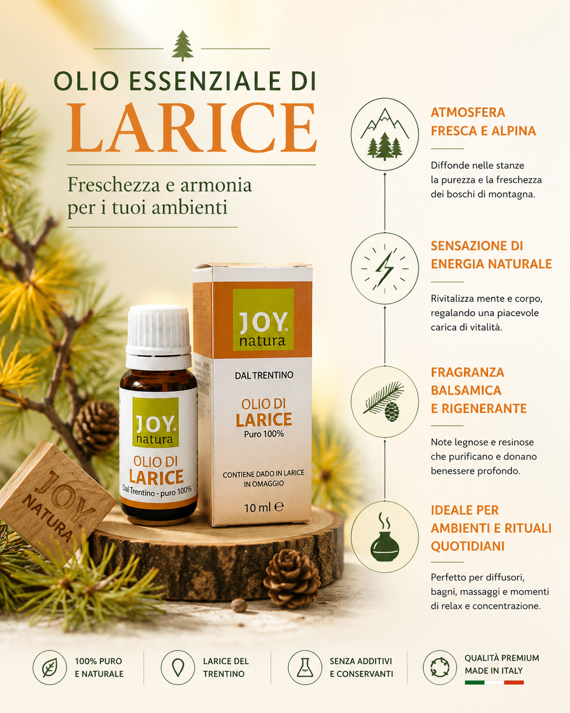 Olio essenziale di Larice – purifica e supporta il benessere respiratorio
