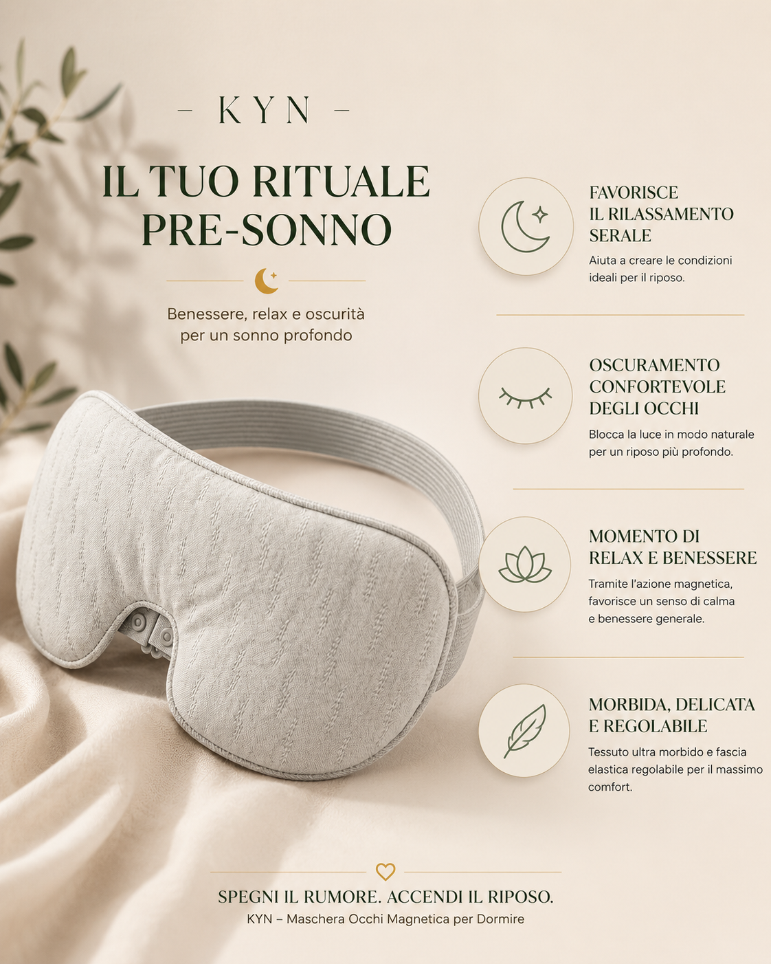 KYN | Maschera occhi magnetica per dormire